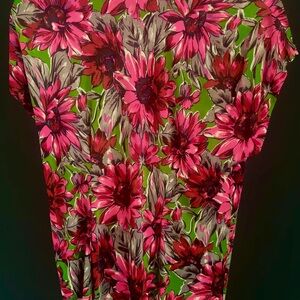 Floral Green and Pink Women's Top